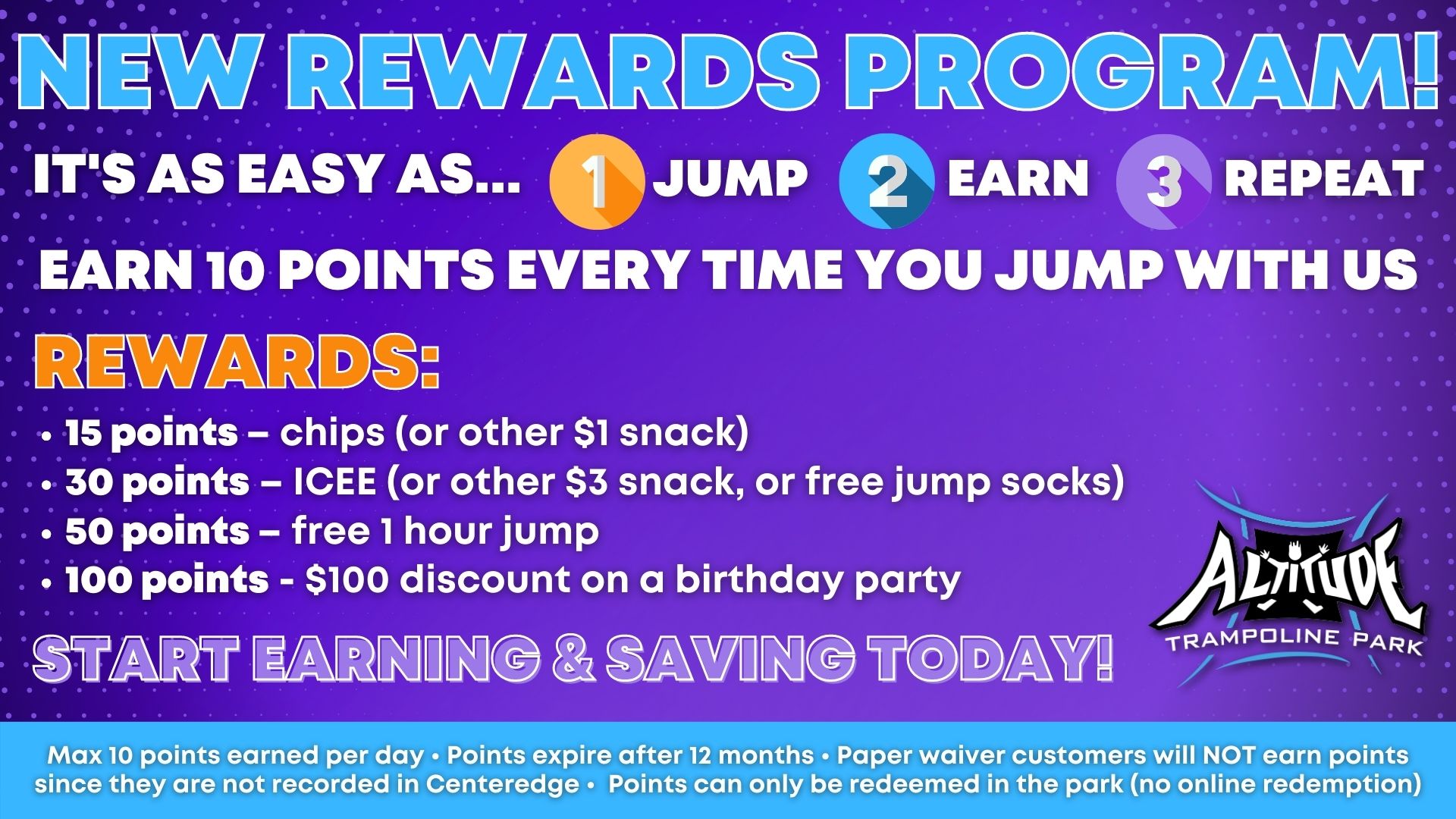 Rewards Flyer for Altitude Avon